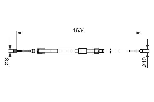 Cable Pull, parking brake BOSCH 1987477988