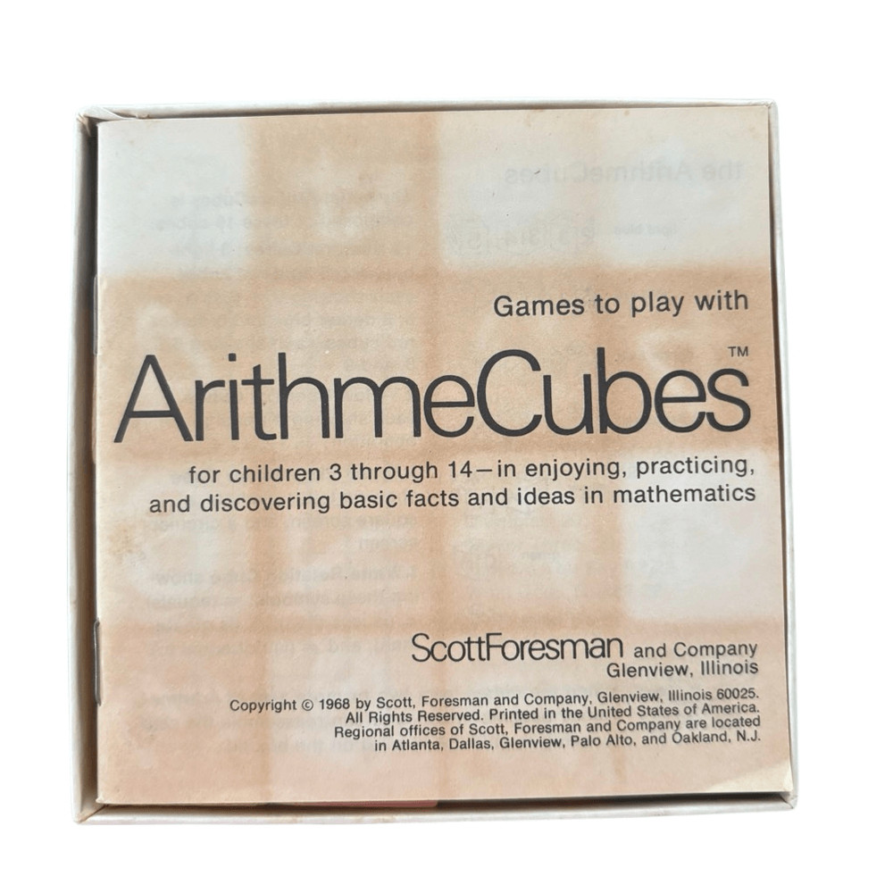 Vintage ArithmeCubes Math Aid Learning Game Scott Foresman Complete