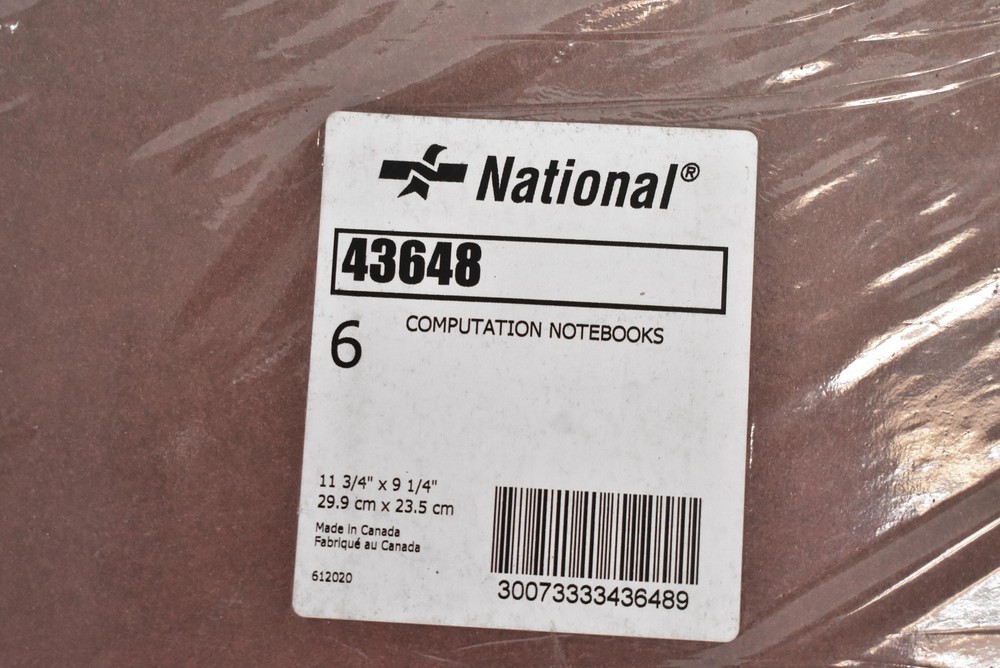 National Computation Notebooks 6 Pack 11.75x9.25 Graph Brown 43648 Canada