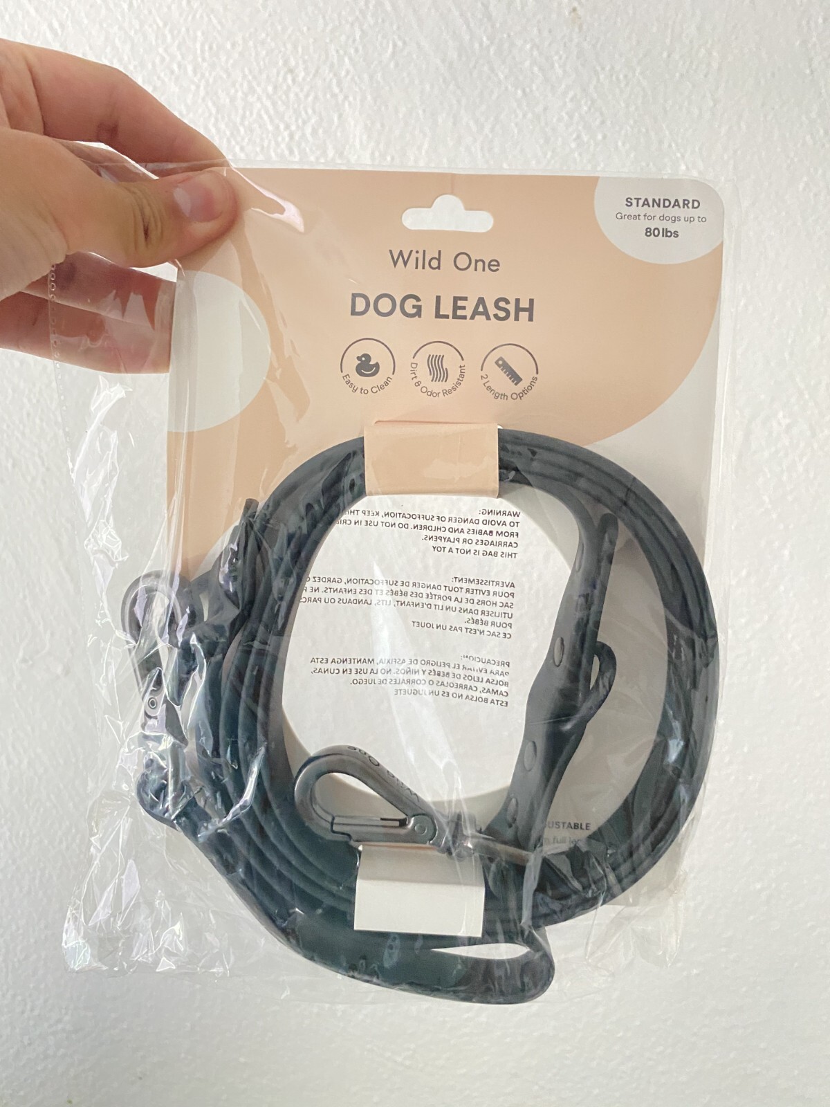 Wild One - Adjustable Dog Leash - Black - Standard - Great for Dogs up to 80 lbs