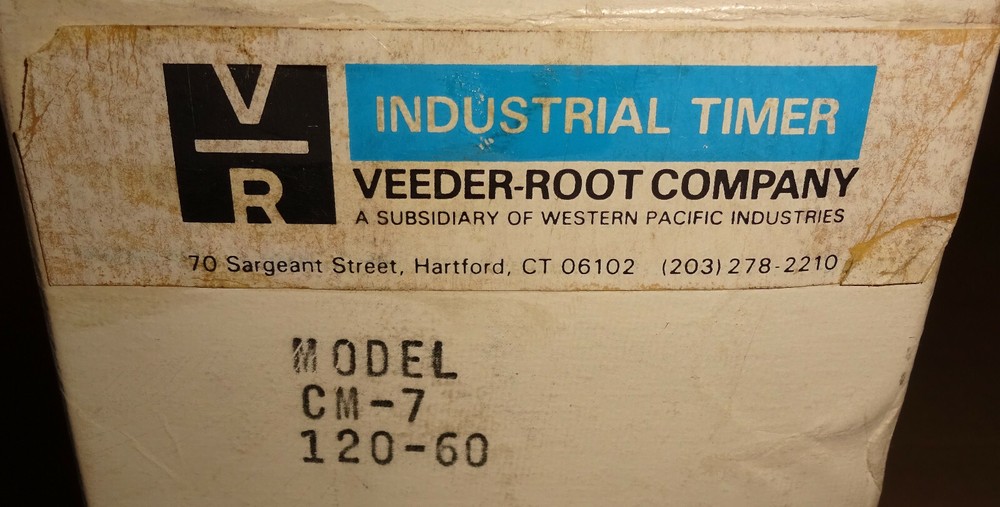 VEEDER ROOT CM-7 Industrial Timer 120 VAC CM7 NEW