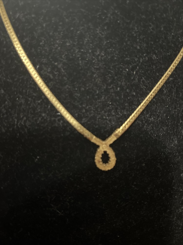 Vintage Golden Infinity Red &white Gem Necklace