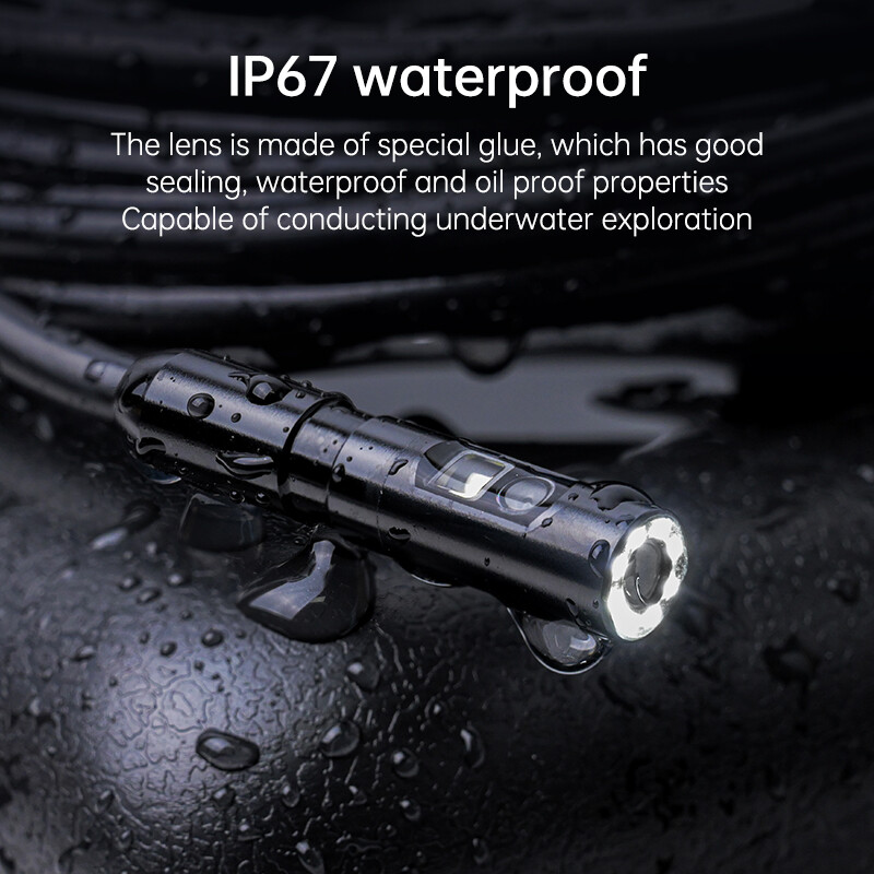 Endoscope Camera with Light – Dual Lens Borescope, 4.3" Display 32.81FT Cable