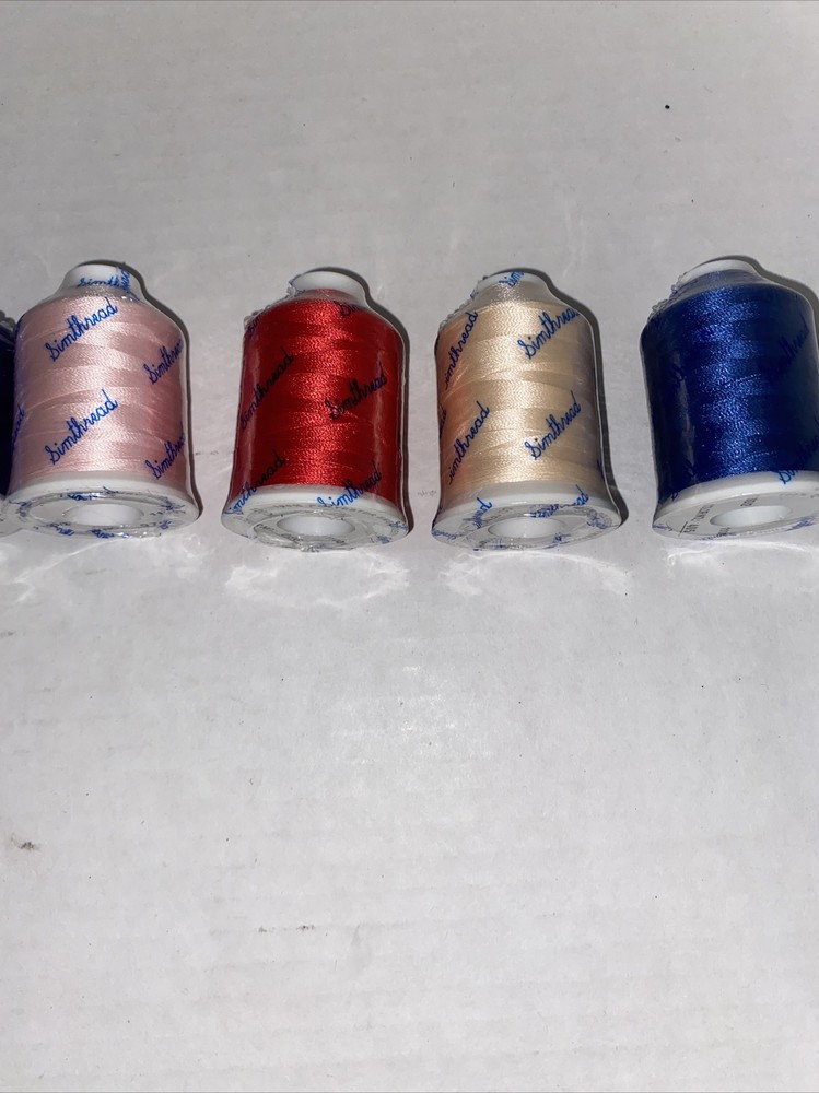 Simthread embroidery machine thread lot Of 7