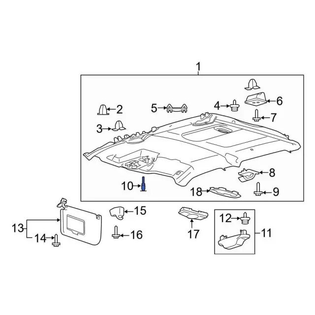 Genuine Ford Overhead Console Bumper EJ7Z99502B12A