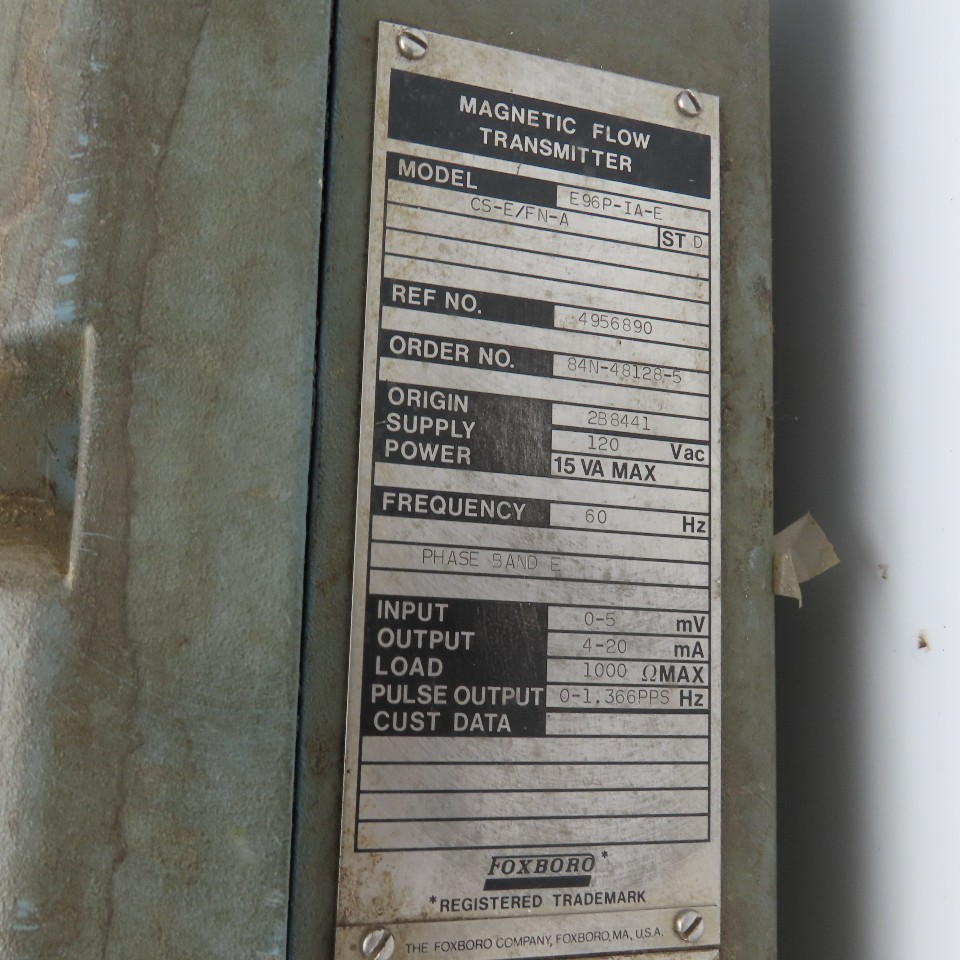 Foxboro CS-E/FN-A Magnetic Flow Transmitter 120VAC