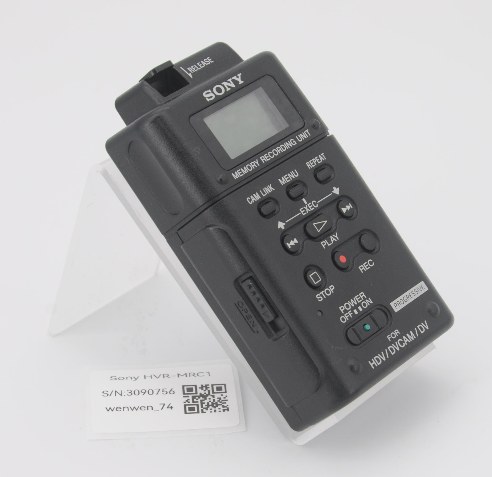 Near Mint -Sony HVR-MRC1 Memory Recording Unit With 16GB CF Card (No Cradle)