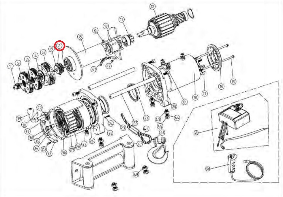 Smittybilt 97281-07 Spline Positioning Ring for XRC8 Winch