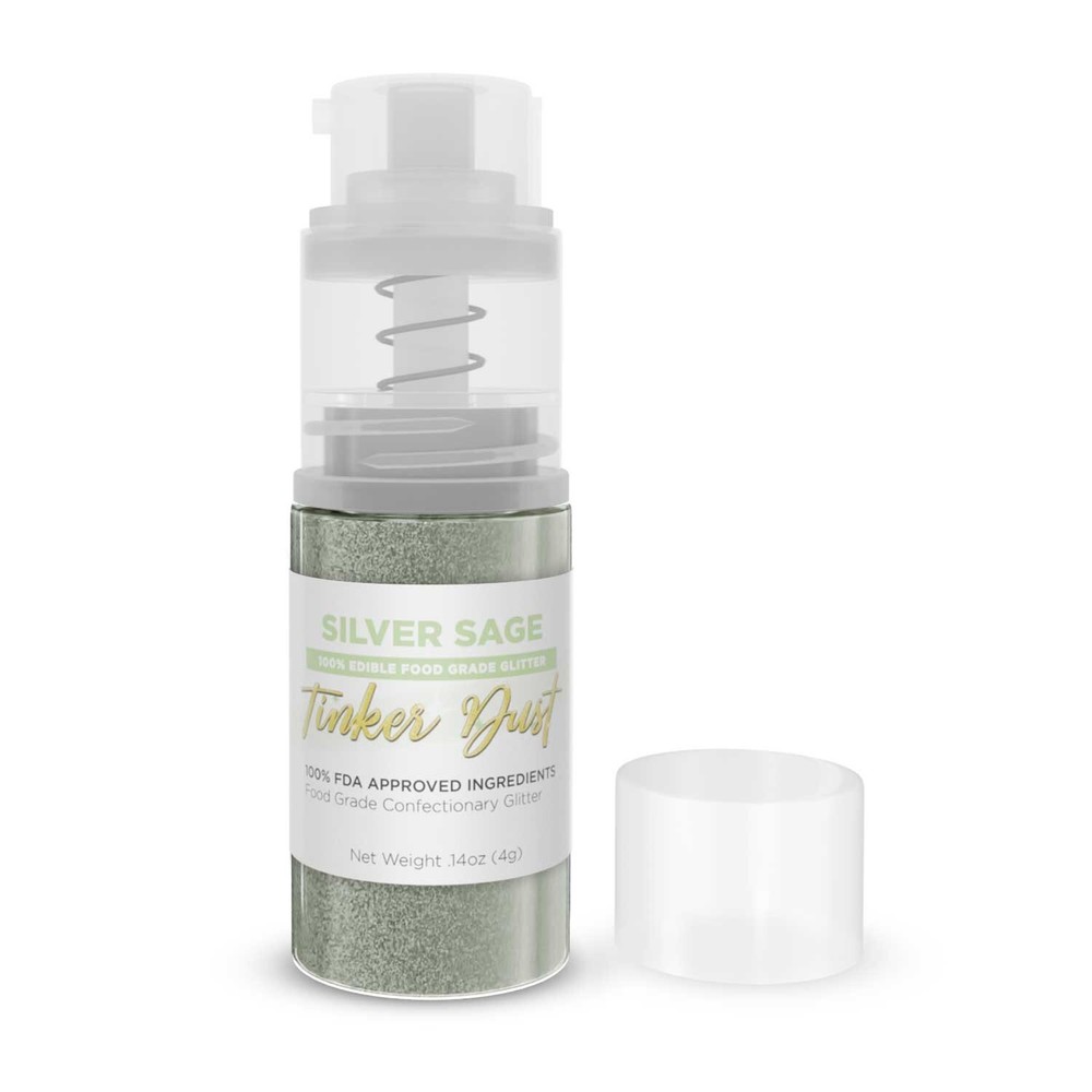 Tinker Dust - Silver Sage (4g 1x Pump) | Edible Glitter for Decorating