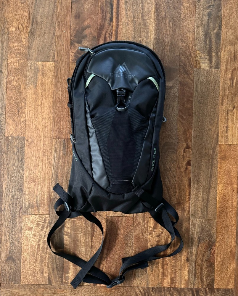 EUC Gregory Pace 6 H2O Women's Hydration Pack, Black Ice, No Bladder