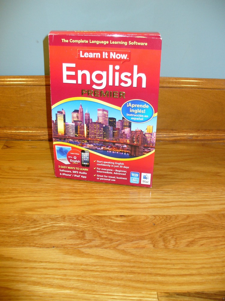 Learn it Now ENGLISH Premier for computer (windows or mac), mp3, iPhone/iPad App