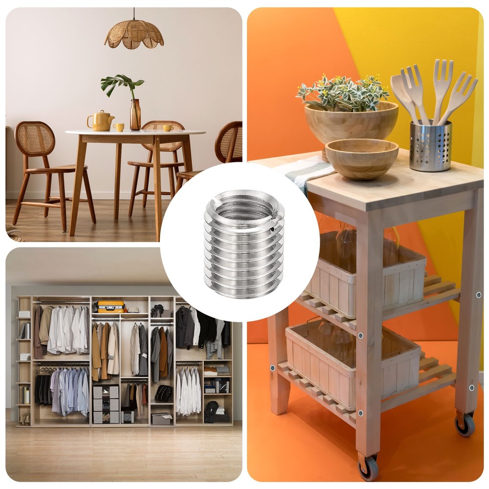 10Pcs Threaded Inserts, M16-2x22 & M20-2.5x22 Thread Repair Insert