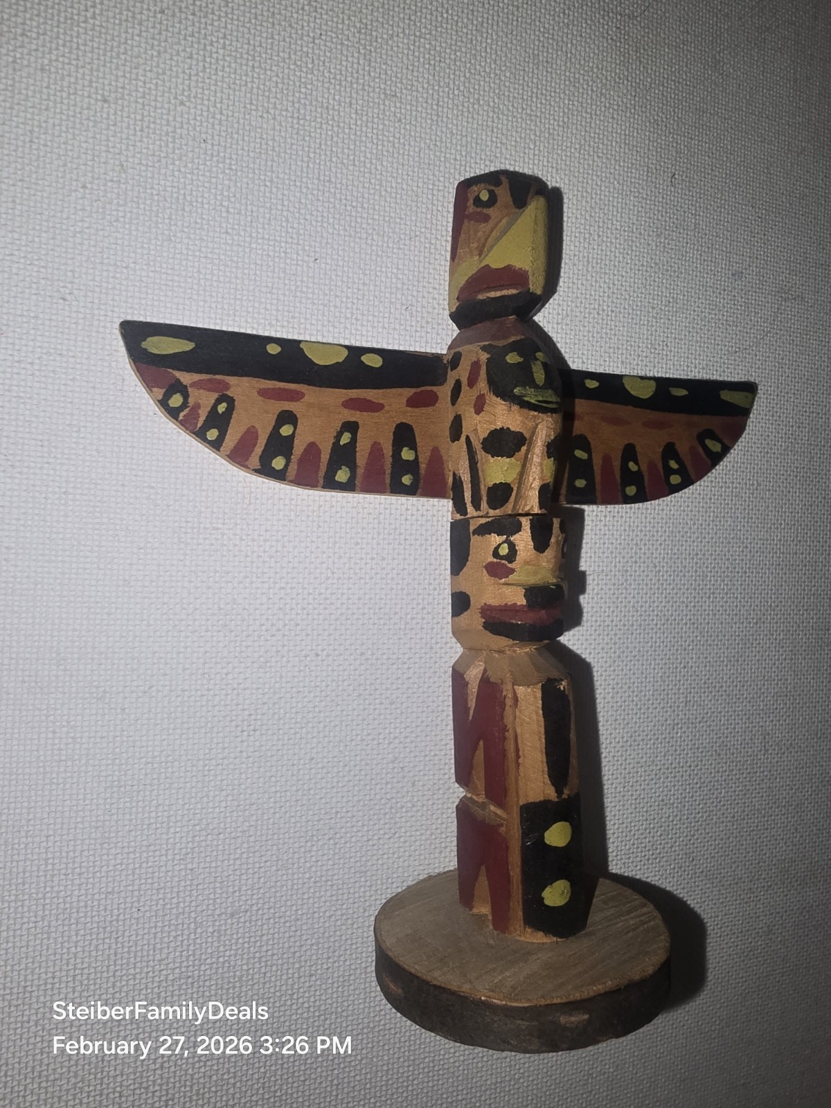 Vtg Totem Pole by Chief Mathias Joe Capilano Squamish Nation Cedar Thunderbird