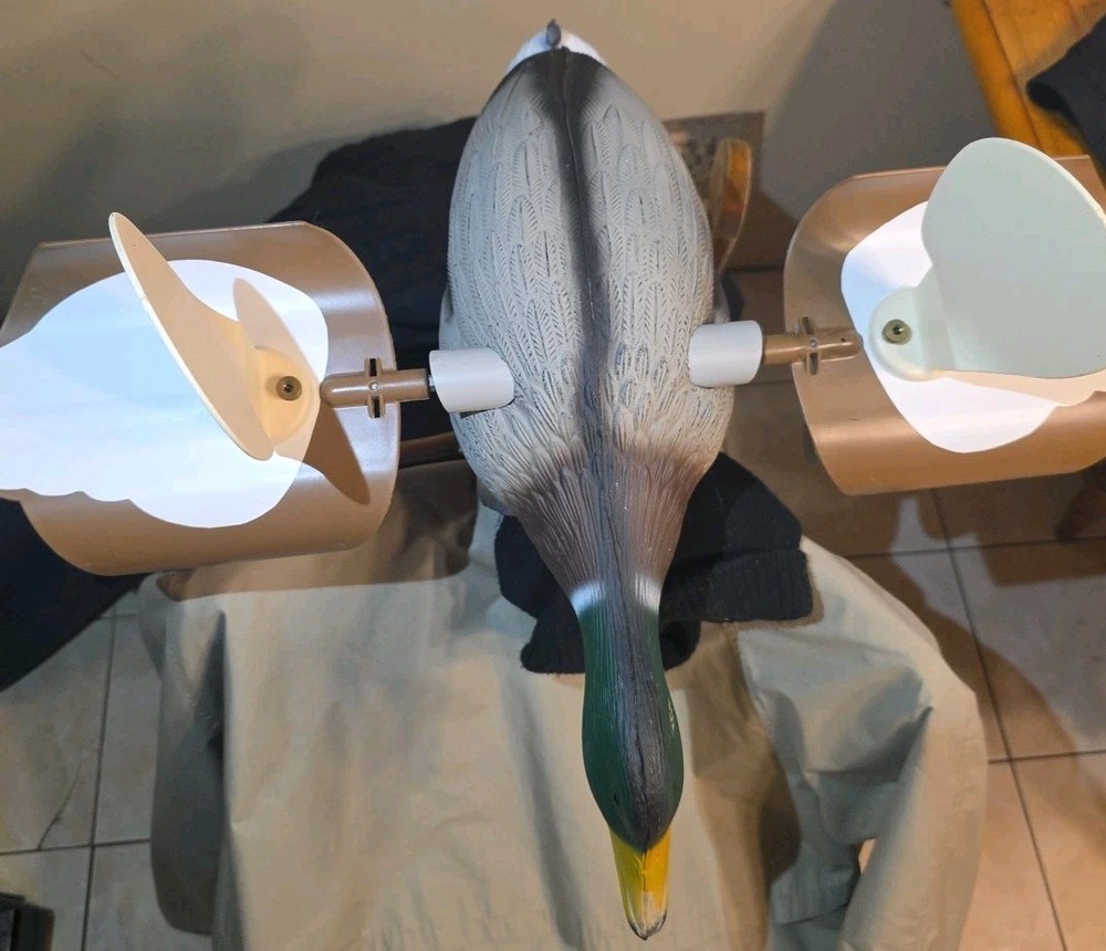 Rare Vintage Wind Driven Mallard Mojo Decoy With Unique Wing Array U.S.A. Nice!!
