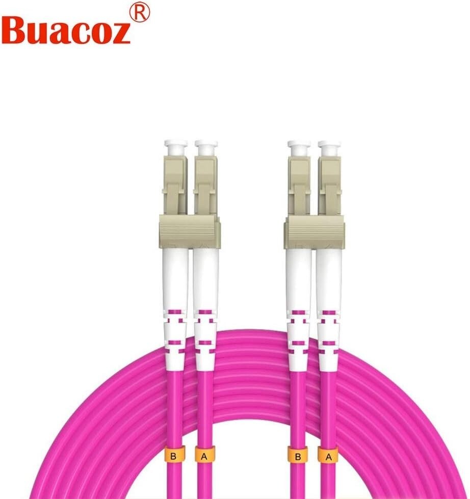 OM4 SC to SC Fiber Optic Patch Cable Multimode Duplex Pink 3.0M LSZH