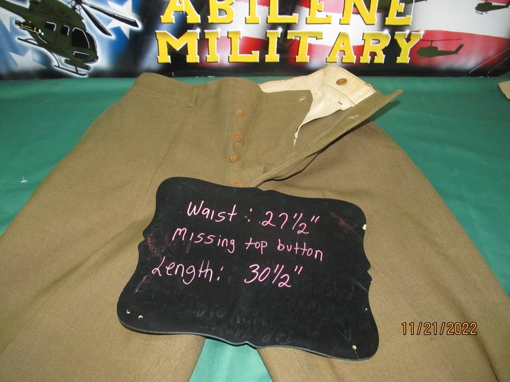 WWII 3Rd Army & Army Service Forces Ike Jacket, Pants, Hat & Tie