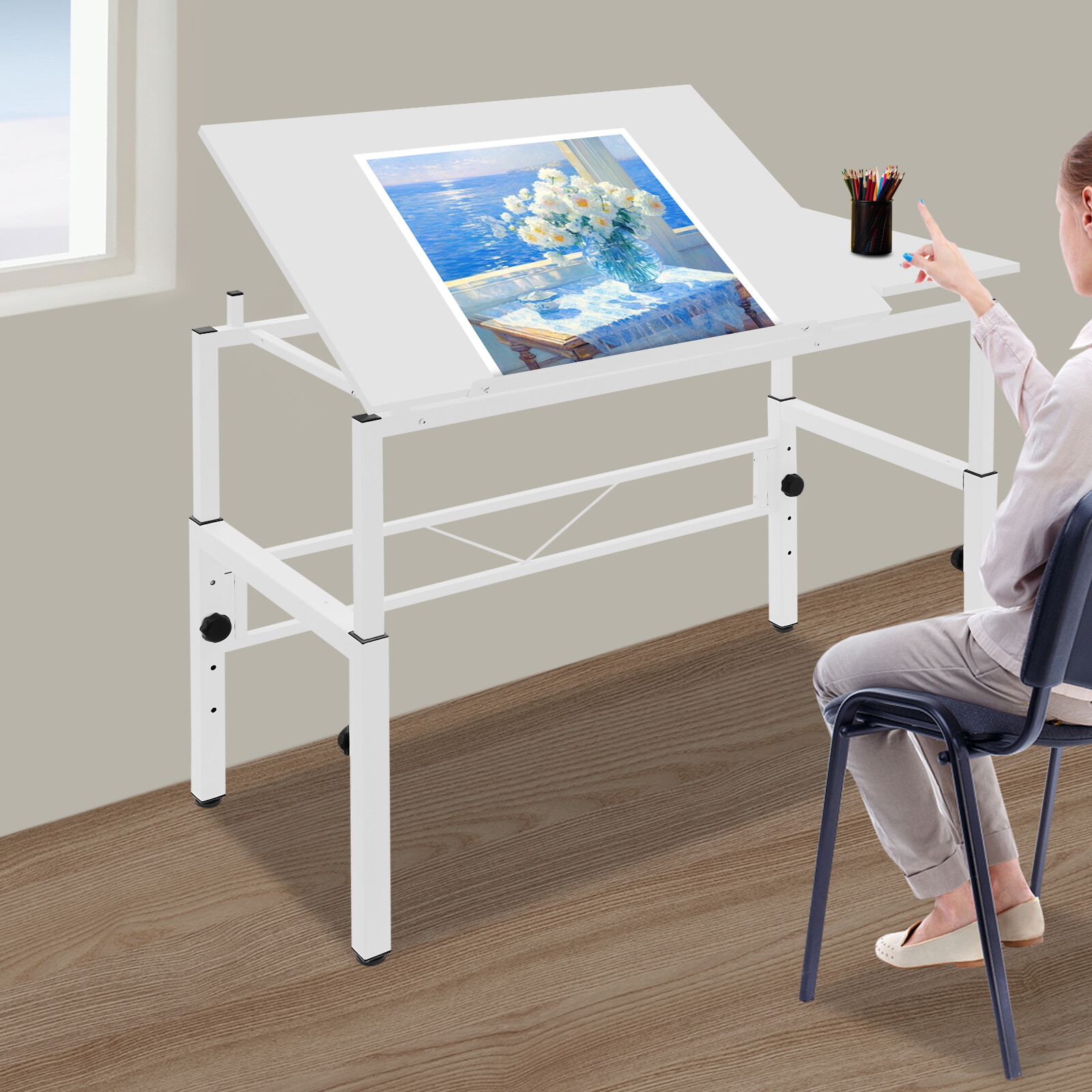 Drafting Table Art Desk Artist Drawing Desk Adjustable Craft Table Drawing Table