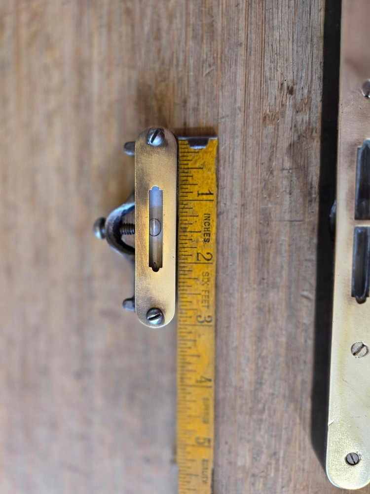 Antique Wood & Brass Level & Small Antique Brass String Level