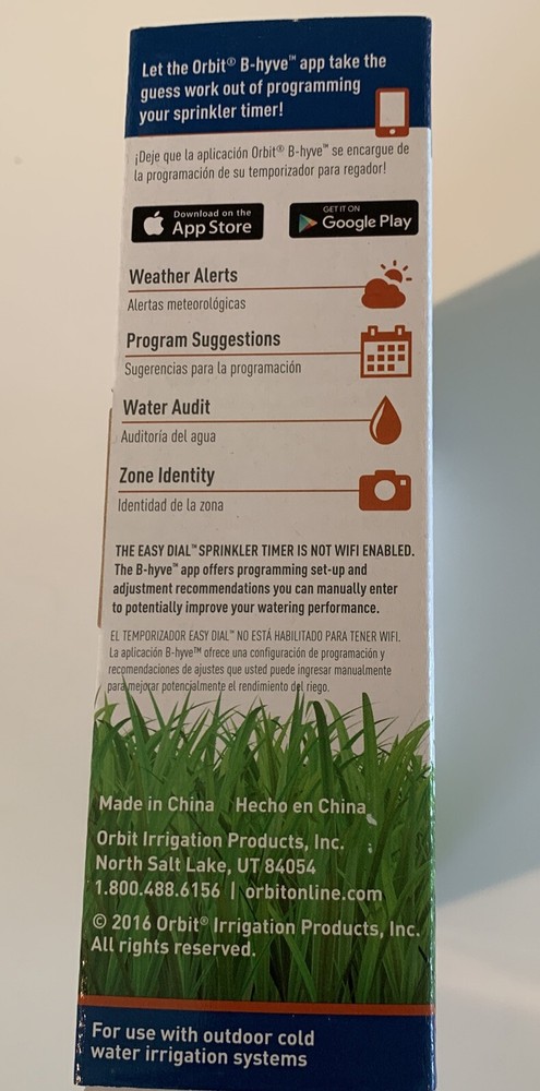 ORBIT 6 Station EASY DIAL Sprinkler Timer Lawn Program Timer 57596 Brand NEW