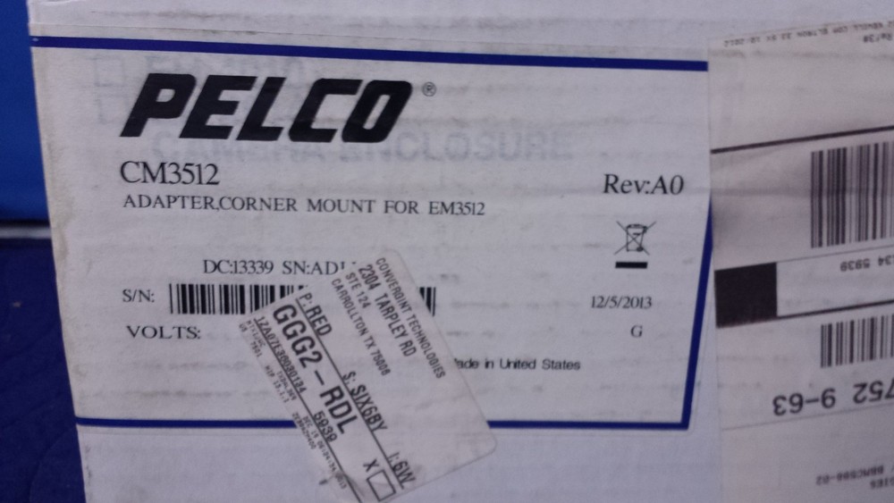 Pelco CM3512 Corner Mount Adapter for EH3512