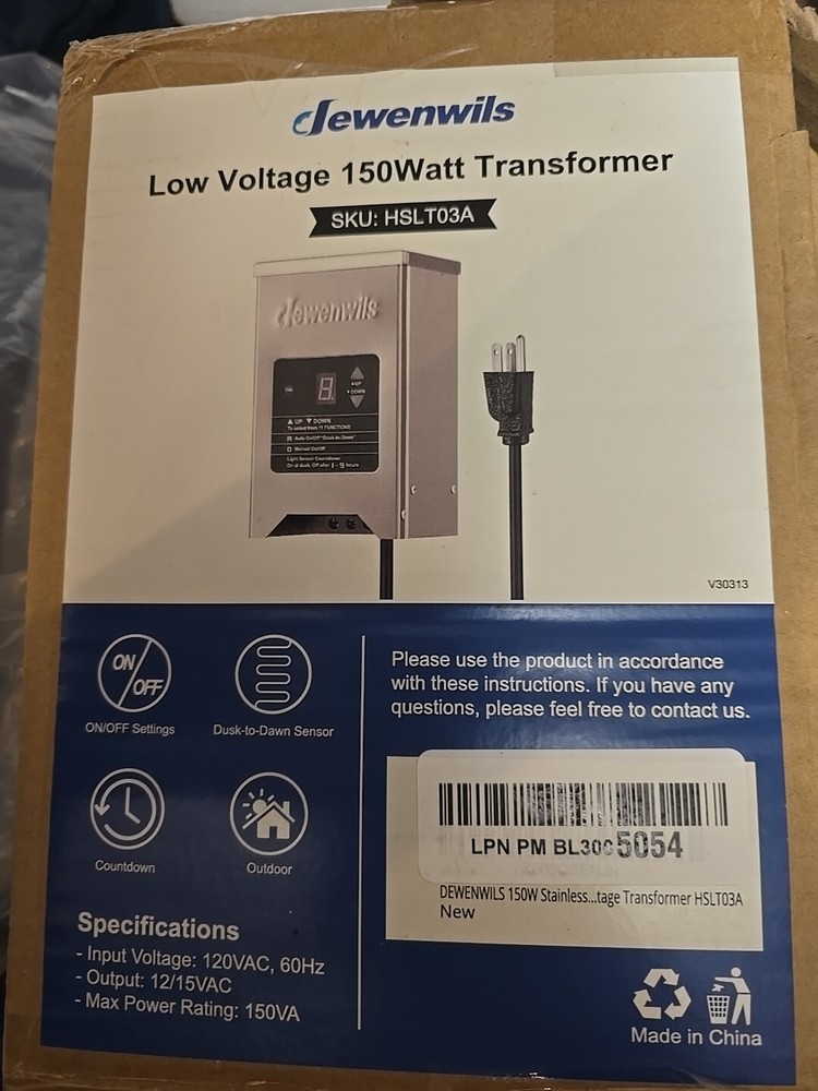 Dewenwils Low Voltage 150 Watt Transformer