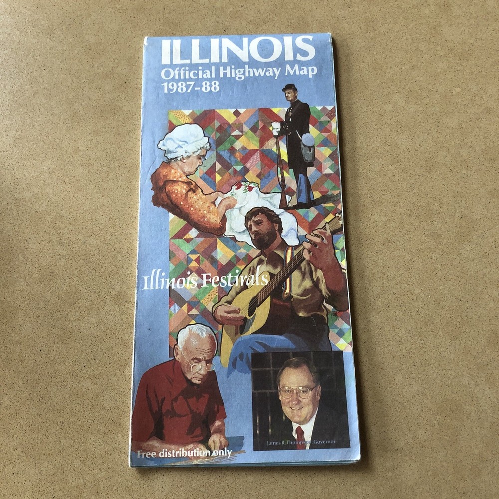 Illinois Official Highway Map 1987-88