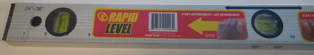 Rapid Level 00006 24" to 36" Extendable Level
