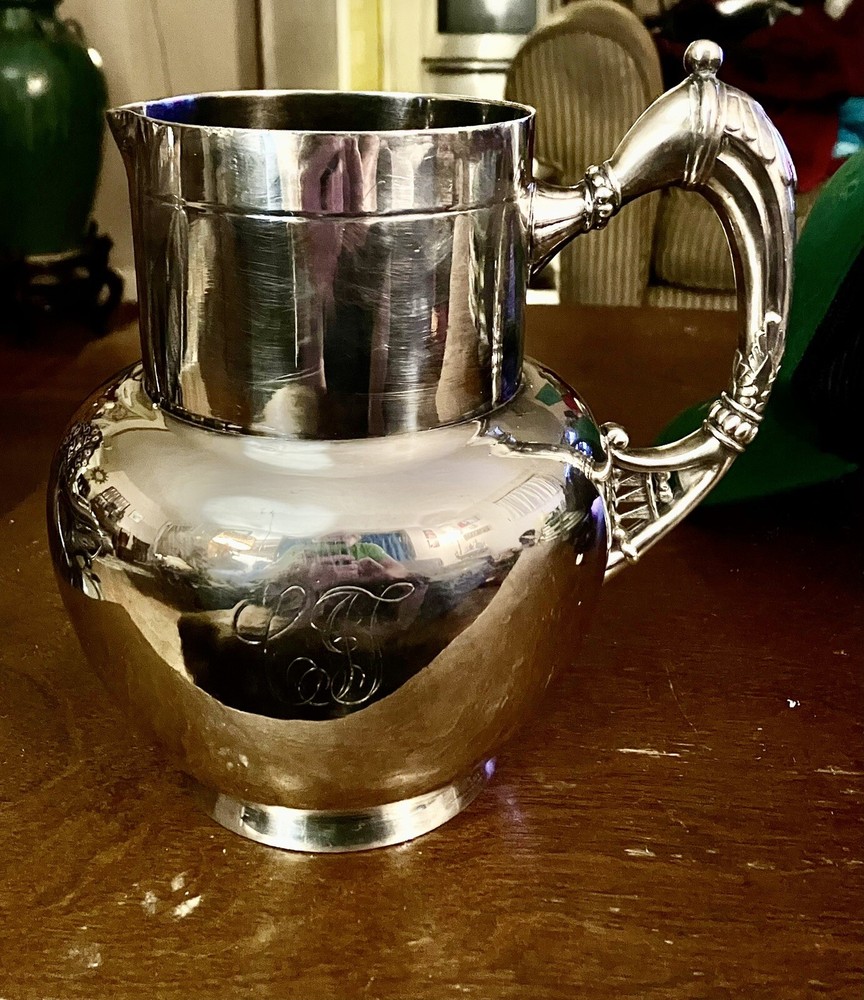 Antique  Mead & Robbins Silver Plated  Water Pitcher