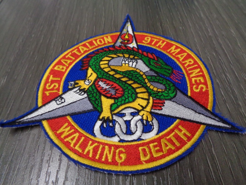 USMC Marine Corps 1st Bn 9th Marines 3rd MAR DIV ~5.25" patch c/e NEW
