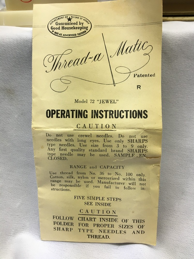 Nelpin MFG. Co. THREAD-A-MATIC Model 72