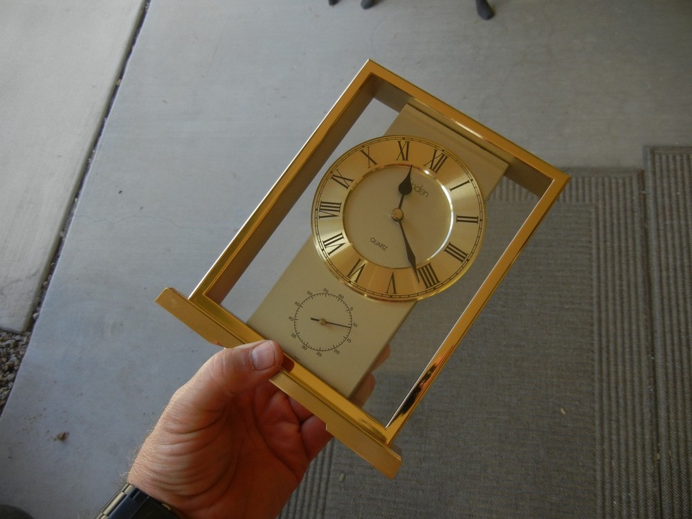 LINDEN Quartz Desk Clock - 8.25" tall