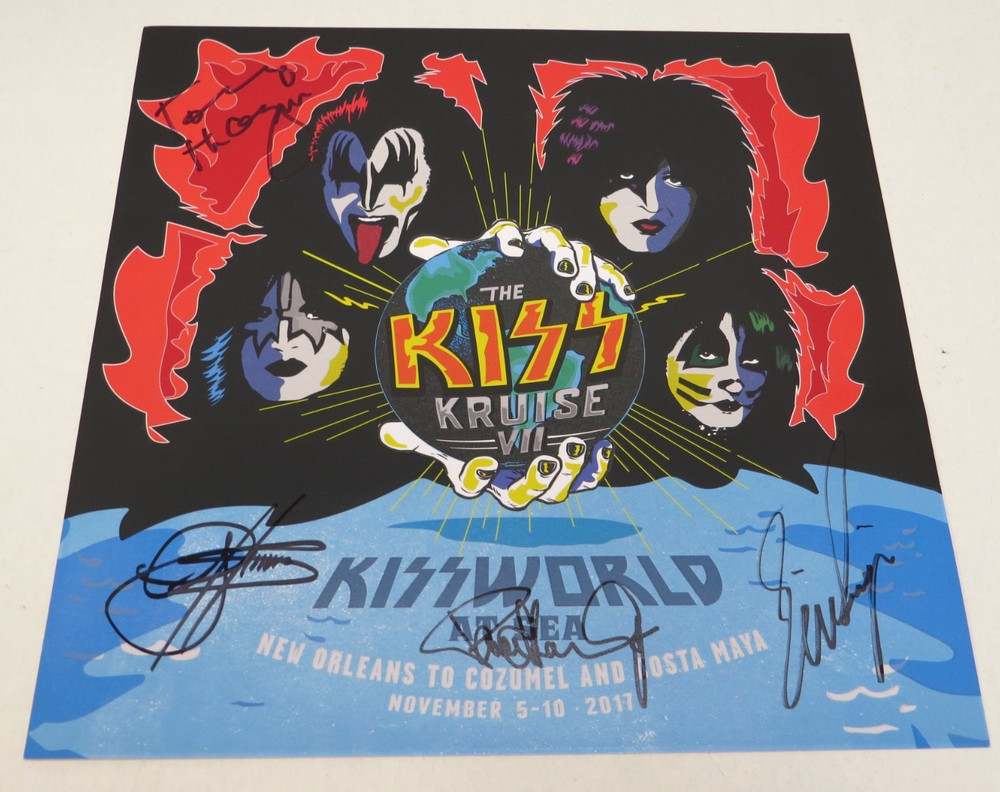 KISS KRUISE VII SIGNED AUTOGRAPHED POSTER  -  SINGER THAYER SIMMONS STANLEY