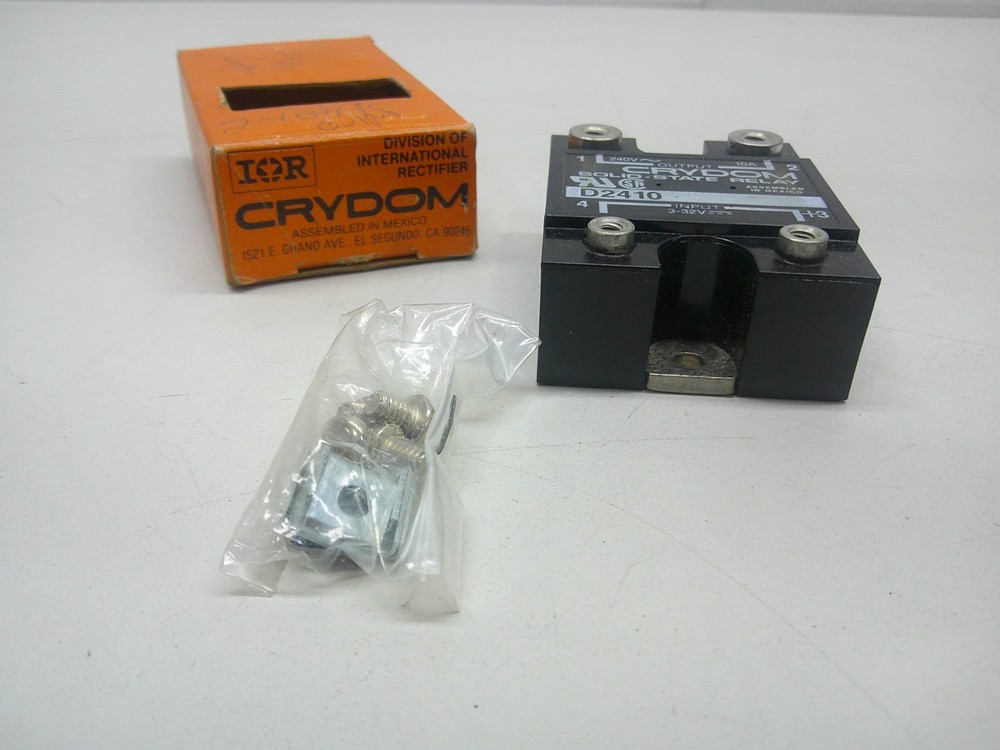 CRYDOM D2410 Solid State Relay, SPST-NO, 10 A, 280 VAC, Panel Mount, Screw, Zero