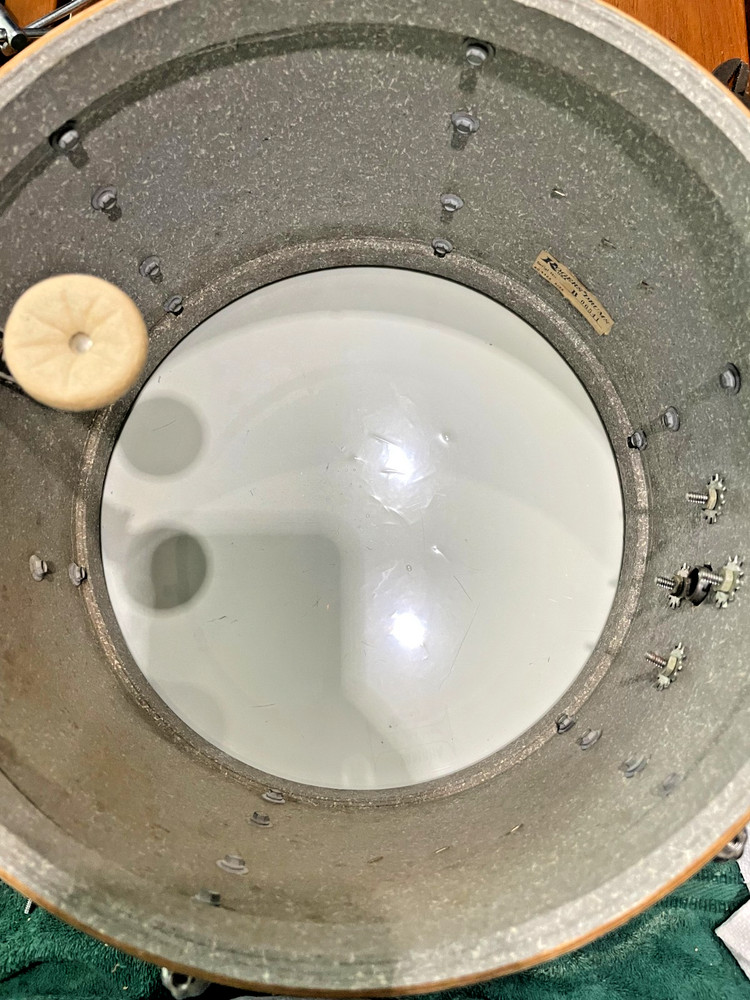 Rogers 70's Script Badge 4pc Drum Set Very Nice White