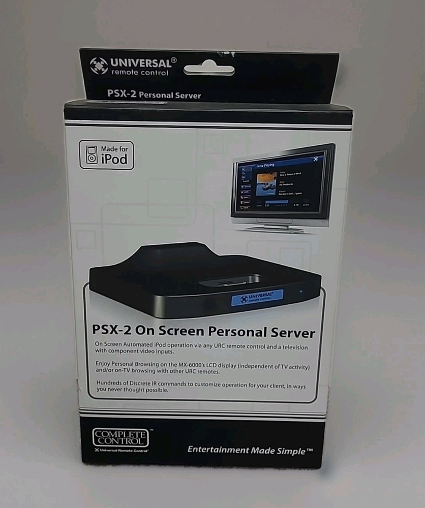 Universal Remote Control (URC) PSX-2 iPod Dock On Screen Personal Server NEW