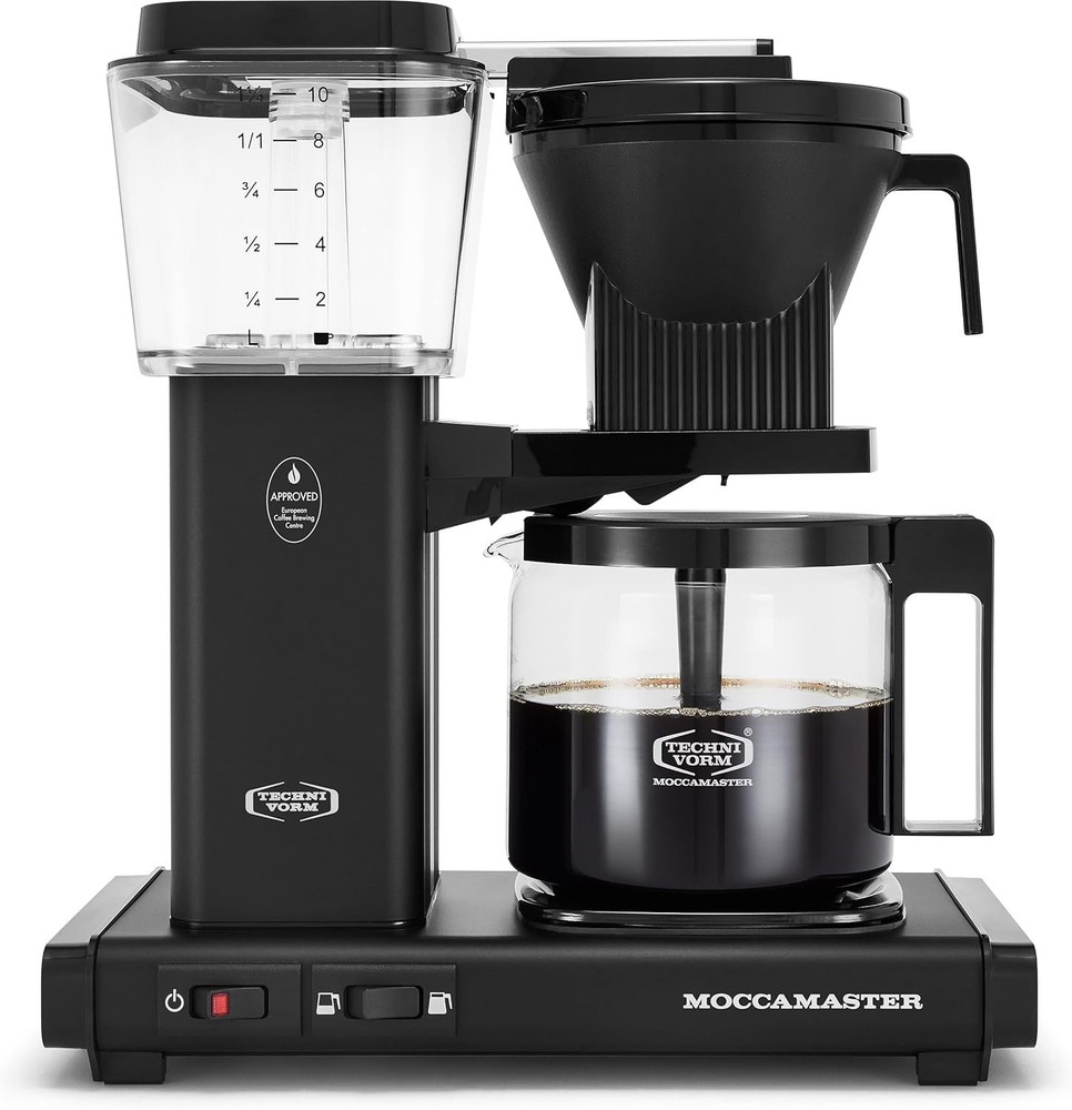 Effortless Brewing with Moccamaster 40 oz Drip Coffee Maker - Quiet & Automatic