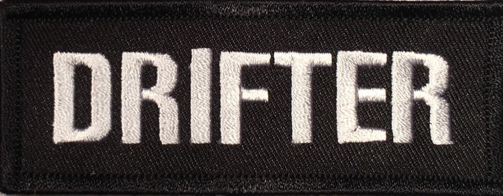 DRIFTER MOTORCYCLE VEST EMBROIDERED IRON ON PATCH B-23