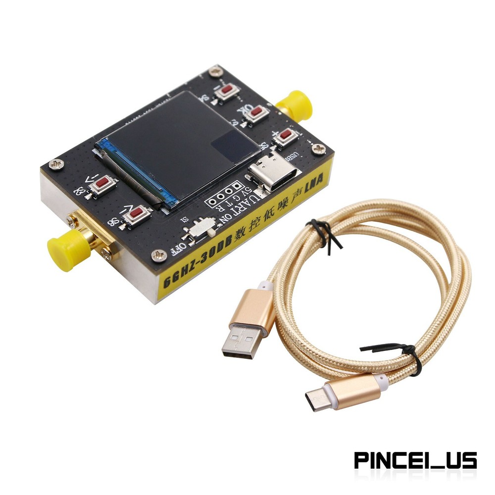 20MHz-6GHz Programmable Gain Amplifier Low Noise 31.75DB Dynamic Range w/ Shell
