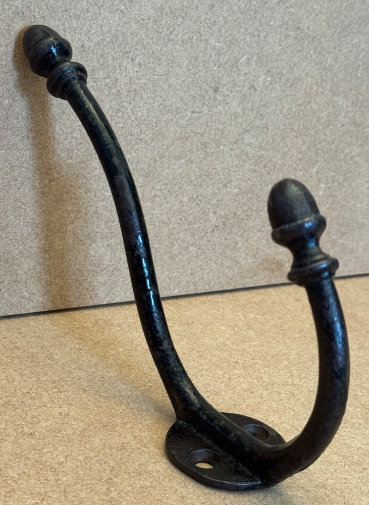 ANTIQUE VICTORIAN METAL DOUBLE COAT HOOK HOOK RECLAIMED