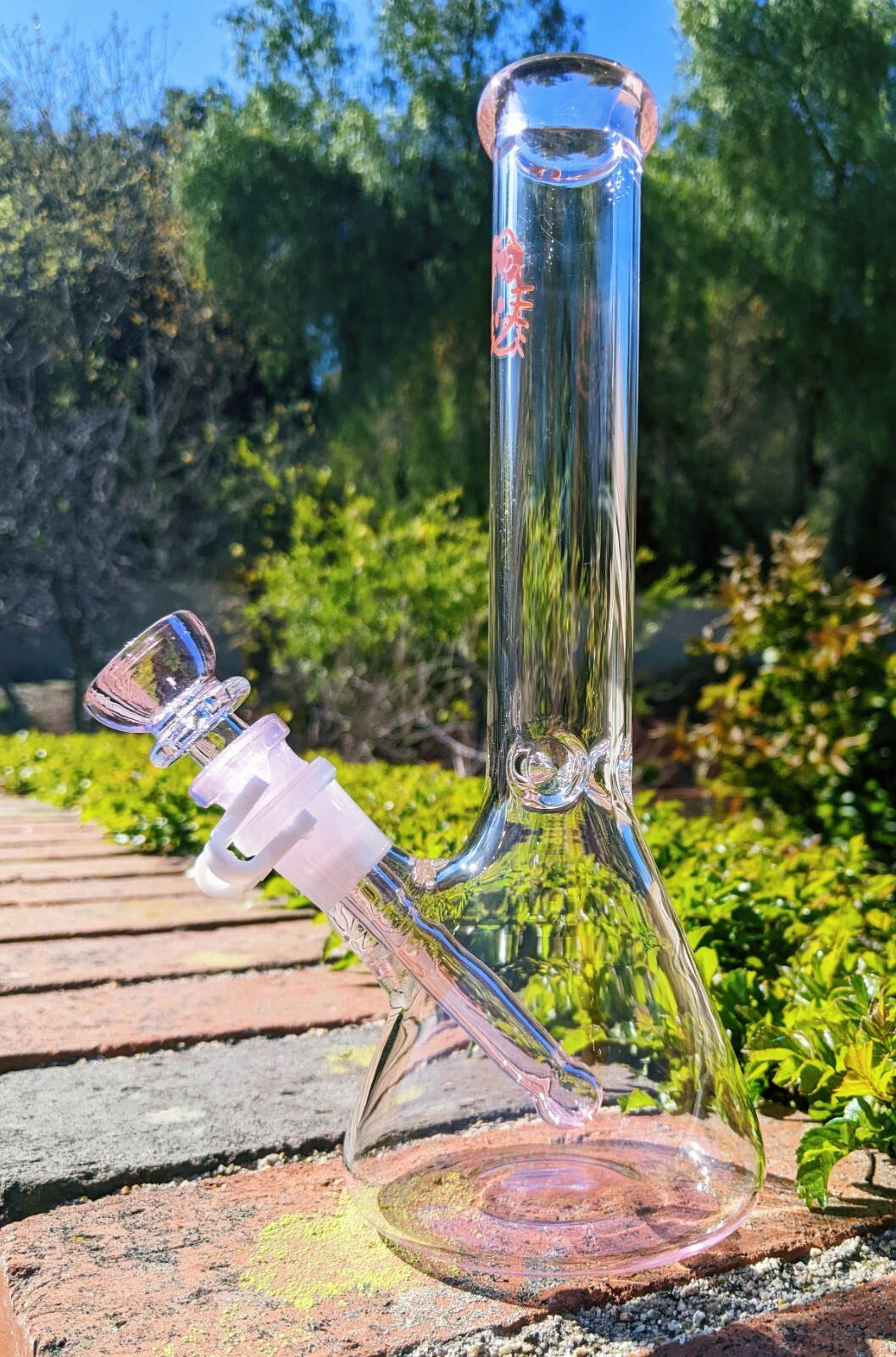 10 Inch Pink Hello Kitty Glass Bong Quality Tobacco Smoking Water Pipe Hookah