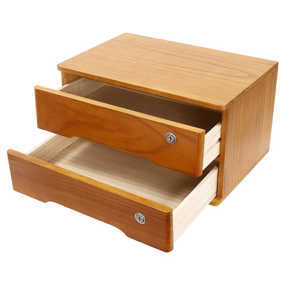 Desktop Storage Box, Desktop Storage Box with Lockable Drawer Office Supplies
