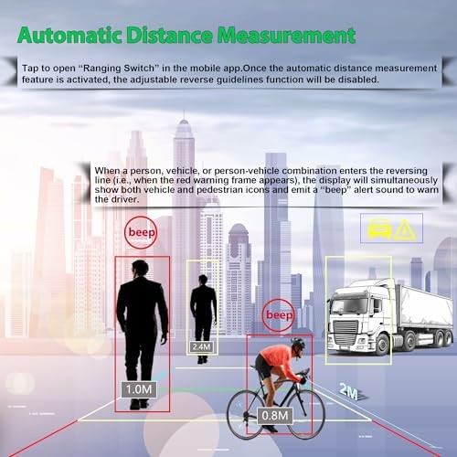 Backup AI Camera for Trucks,VAS Wire Reversing AI Camera VAS System black
