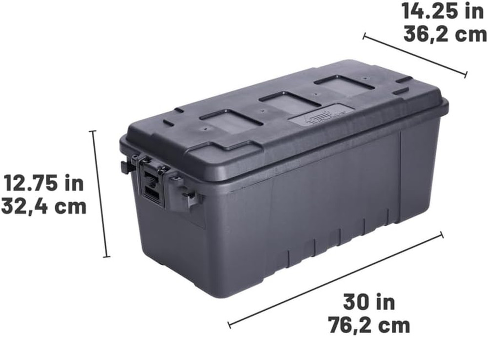 Sportsman'S Trunk, Medium 3 Pack, Black, Lockable Storage Box, Medium Storage Bi
