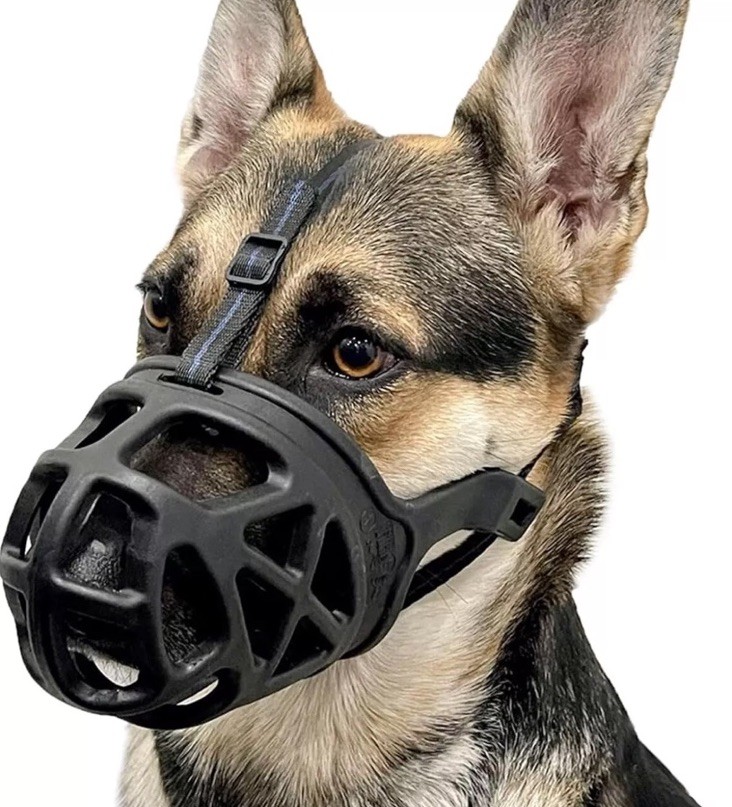 BARKLESS Dog Muzzle, Basket Muzzle for Biting, Chewing and Scavenging, Humane Me