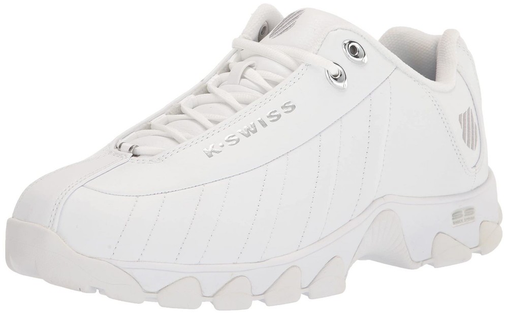 K-Swiss Men's ST329 CMF Sneaker, White/Silver/Silver