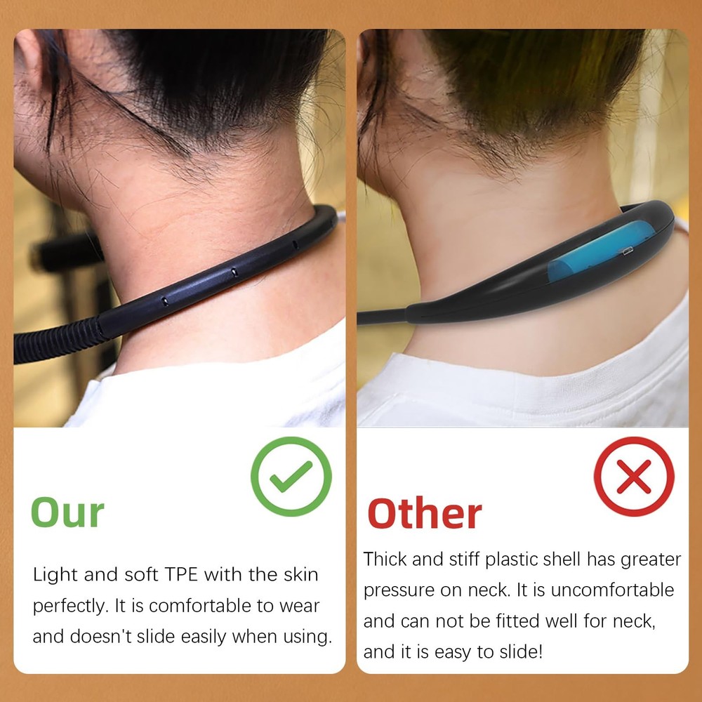 Neck Reading Light, 3-Color & 3-Brightness Adjustable Bendable Neck Light, US...