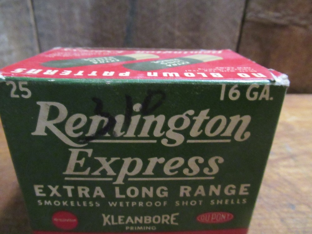 Vintage Empty Ammo Box Remington Express 16 ga. - Kleanbore (#2)
