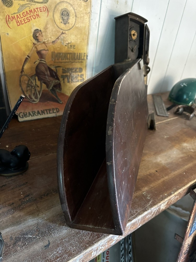 1890s Swing Out Industrial Brass Drafting Table Ledger Shelf Arm Office Study