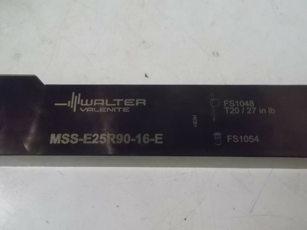 NIB Walter / Valenite MSS-E25R90-16-E Indexable Toolholder: 1" Square Shank