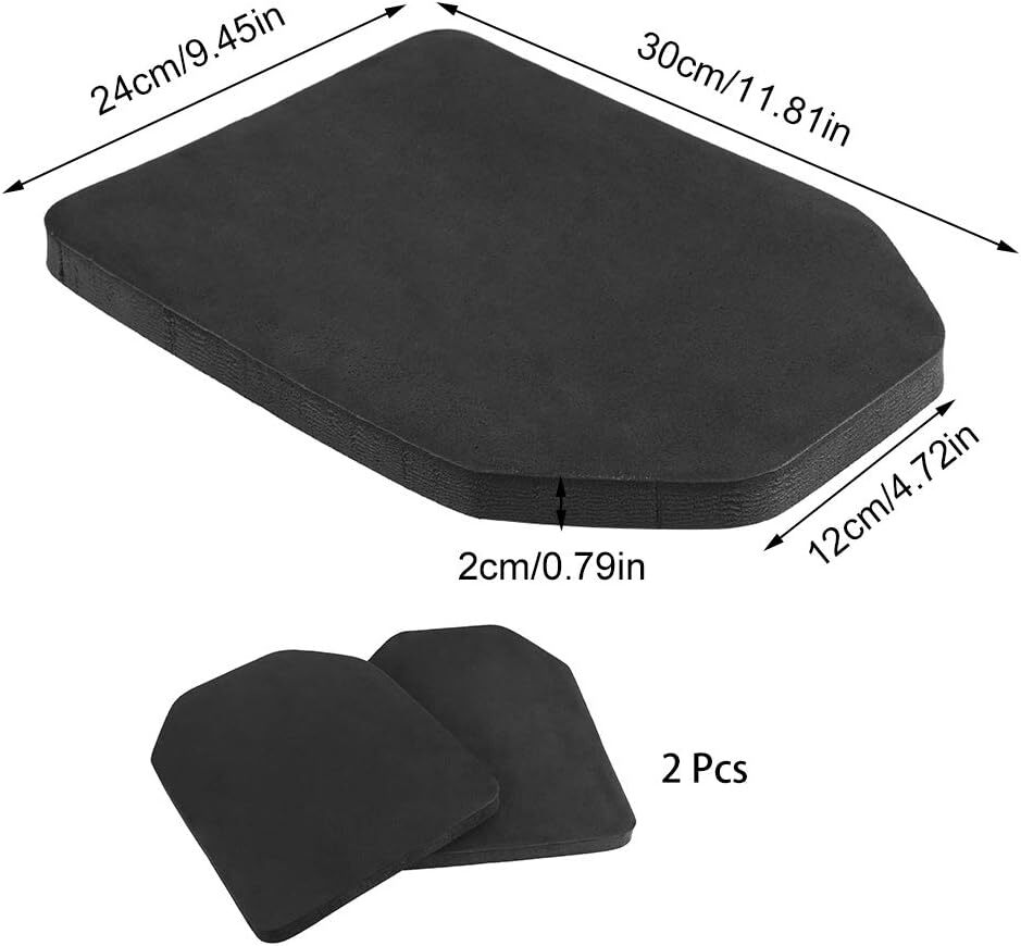 2 Pack EVA Foam Plate Carrier Vest Armor Plates for Airsoft Game Paintball Game